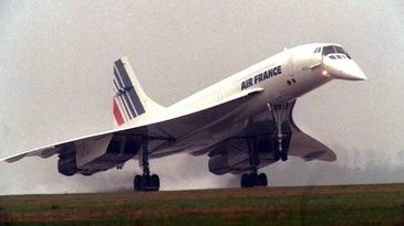 Concorde in Leipzig Landung